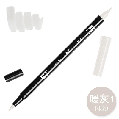 1 шт. TOMBOW AB-T Япония 96 цветов художественная кисть Ручка Двойные головки маркер Профессиональный водный маркер ручка живопись Kawaii канцелярские принадлежности - Цвет: N89