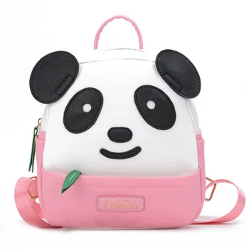

Korean Style Mini Kindergarten School Backpack for Girls Panda Kids Cute Bookbag PU Leather Backpack