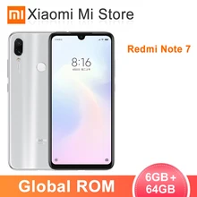 Мобильный телефон Xiaomi Redmi Note 7 с глобальной прошивкой, 6 ГБ, 64 ГБ, Snapdragon 660, 4000 мА/ч, 48мп, камера заднего вида, 6,3 дюйма, 19,5: 9, полный экран Мобильный телефон Xiaomi Redmi Note 7 с глобальной прошивкой, 6 ГБ, 64 ГБ, Snapdragon 660, 4000 мА/ч, 48мп, камера заднего вида, 6,3 дюйма, 19,5: 9, полный экран