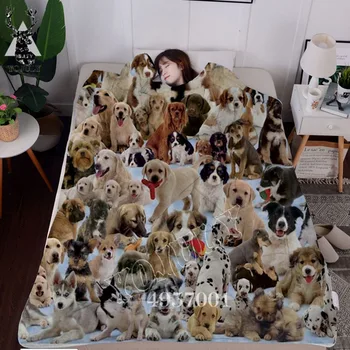 

Cute dog 3D Print Harajuku Lazy Quilt With Sleeves Bed Lazy-Quilt Thicken Blanket Winter Autumn Covered Zipper Blanket B94