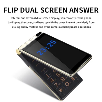 

MAFAM Cover Business Senior Cellphone 2.8" Touch Display Long Standby SOS Fast Dial Large Key Bluetooth Blacklist Torch Dual Sim