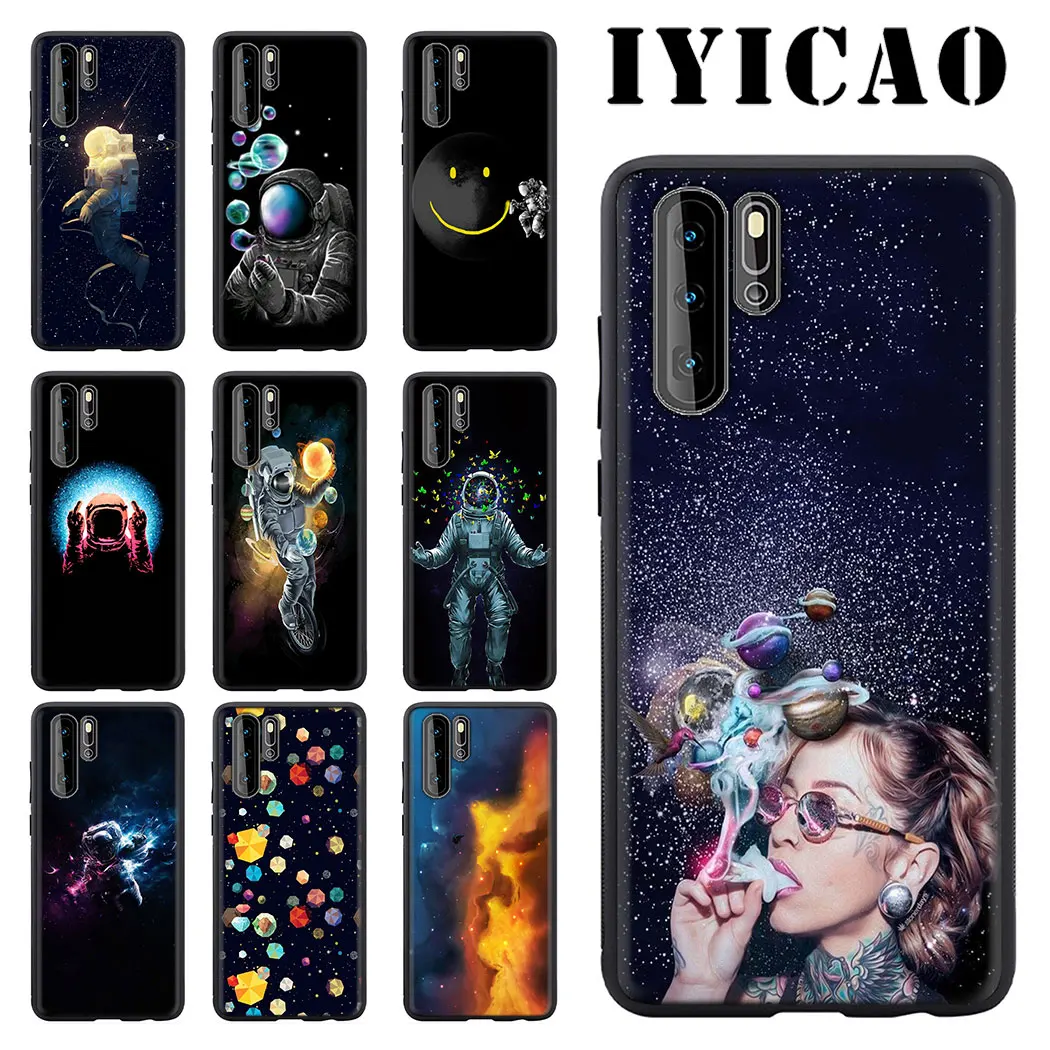 Космонавт планеты Космос мягкий для huawei Y5 Y6 Y7 Y9 Prime Коврики 10 20 30 Pro Lite Nova 2i 2 3 3i 4 IPad