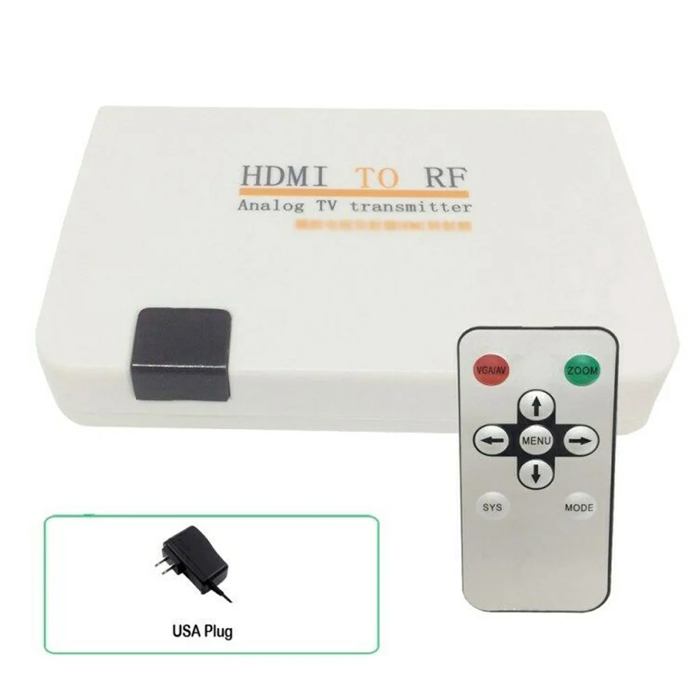 Высокое качество HDMI в РЧ коаксиальный модулятор конвертер аналоговый сигнал ТВ передатчик коробка Дальняя передача сигнала