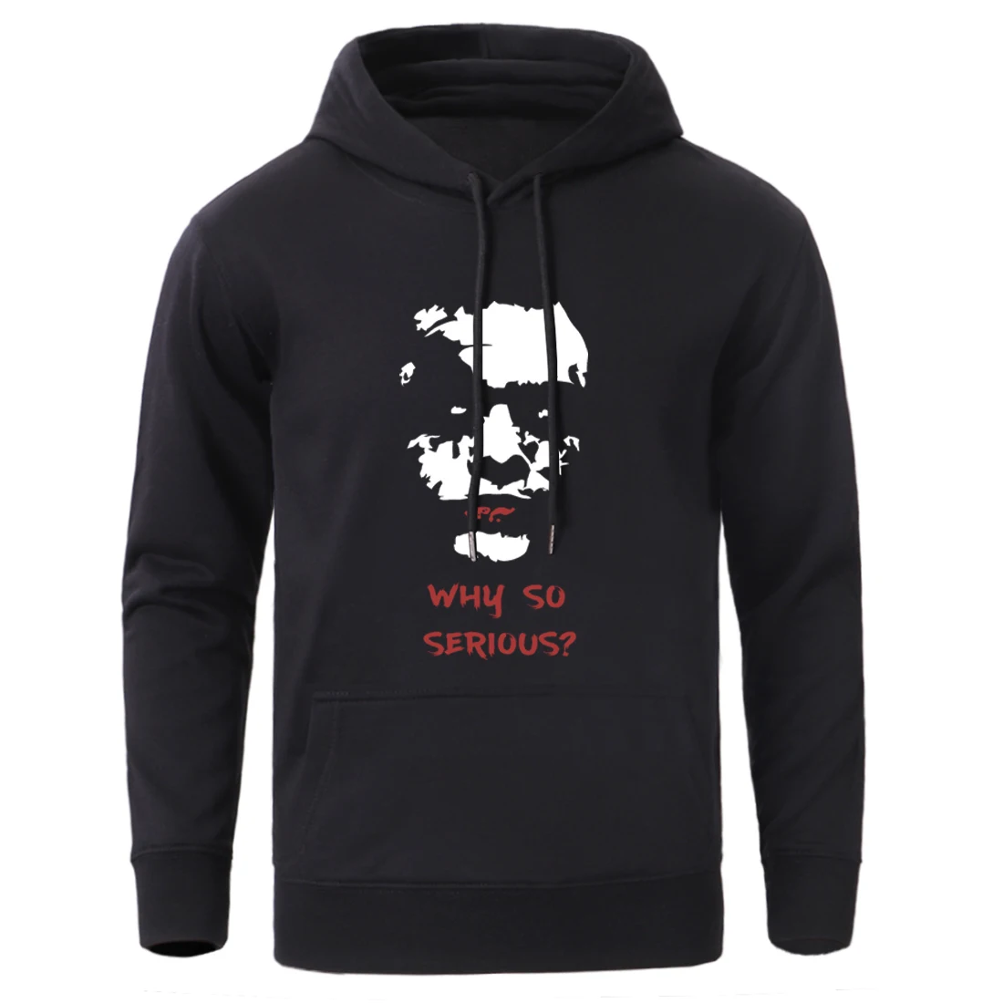 

Why So Serious joker Print Pullover Sweatshirts Man Winter Fleece Loose Hoody Sportswear 2020 Fashion New Arrival Men's Clothing