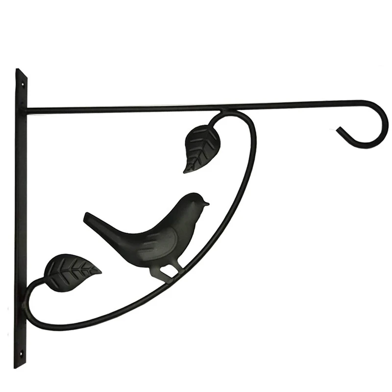 Wrought Iron Basket Bracket Hook Bracket Lantern,Flower Pot Plant Hanger Suitable for Outdoor Indoor Hanging Bird Feeder Wind Ch