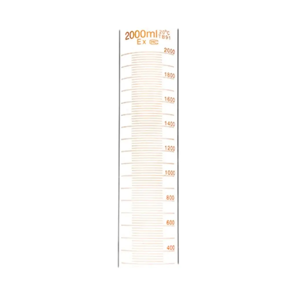 2000ml,Glass Measuring Cylinder 2L Graduation With Spout Mouth Lab Glassware