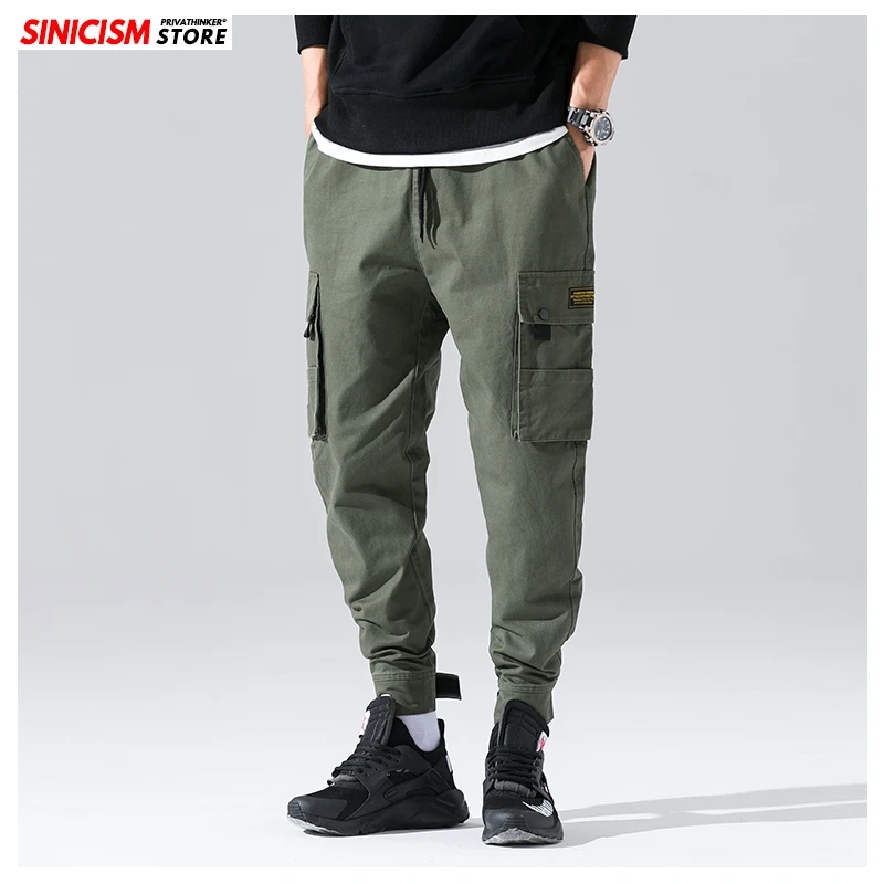 Sinicism Store мужские осенние японские брюки карго 2020 плотные зимние теплые штаны для