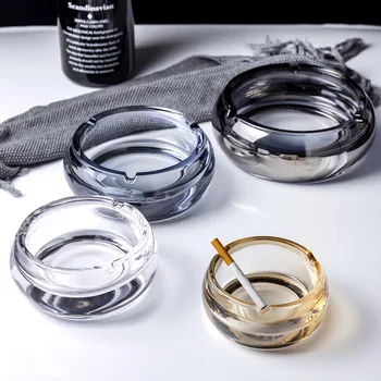 

Ashtray household living room anti fly ash glass ashtray personalized atmosphere European luxury high grade