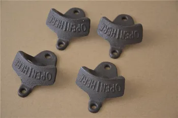 

50pcs Vintage Antique Iron Wall Mounted Bar Beer Glass Bottle Cap Opener Kitchen Tools Bottle Opener Beer Opener Without Srew