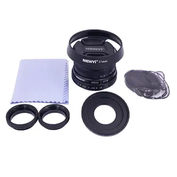 

Nikon 1 Manual Focus CCTV Movie Lens for Canon for Sony E Mount for Fuji Mirrorless Camera 25mm 37mm Standard Prime 6 Blades