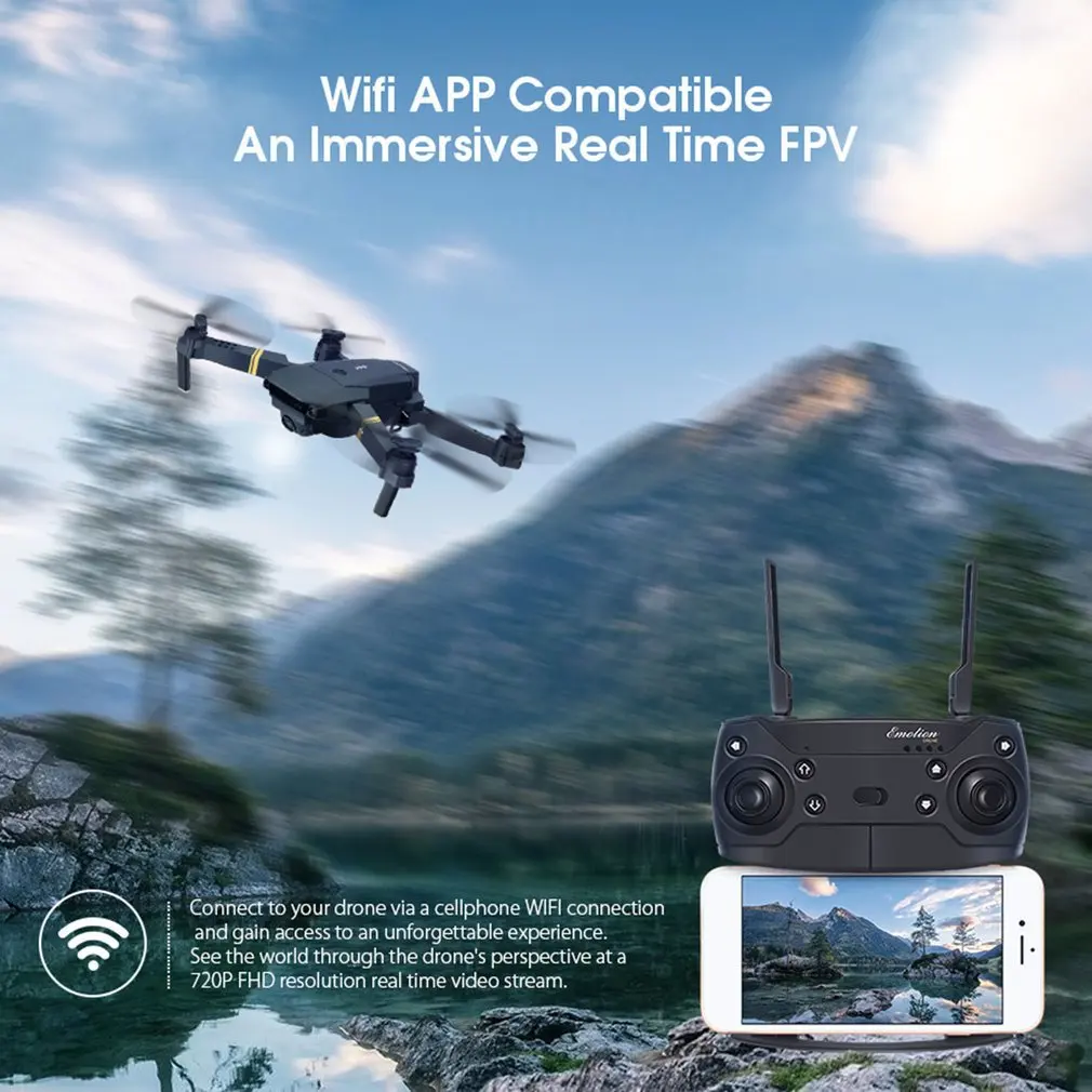 Hd Antenna 1080P wifi Photo Transfer Folding Quadcopter Fixed Height Hover A Key Return Rc Helicopter
