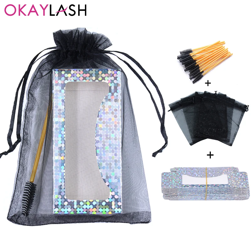 Упаковка для ресниц OKAYLASH набор из органзы на шнурке сумка искусственных оптовая