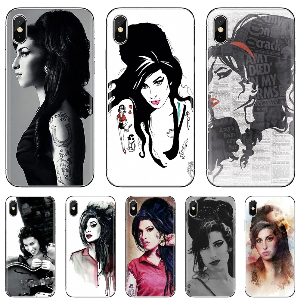 Uk Girl Singer Amy Winehouse Art Soft Tpu Cover For Samsung Galaxy Note 3 4 5 8 9 S3 S4 S5 Mini S6 S7 Edge S8 S9 S10 Plus Phone Case Covers Aliexpress