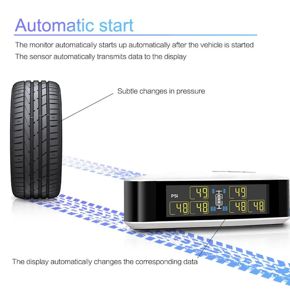 TPMS автомобильное беспроводное давление в шинах для RV система мониторинга шин 6 колес давление в шинах ЖК-монитор система с 6 внешними датчиками