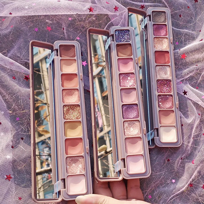 

9-Color Eyeshadow Palette Earth Pearl Glitter Delicate Smooth Four Textures Waterproof Long-Lasting Beauty Makeup