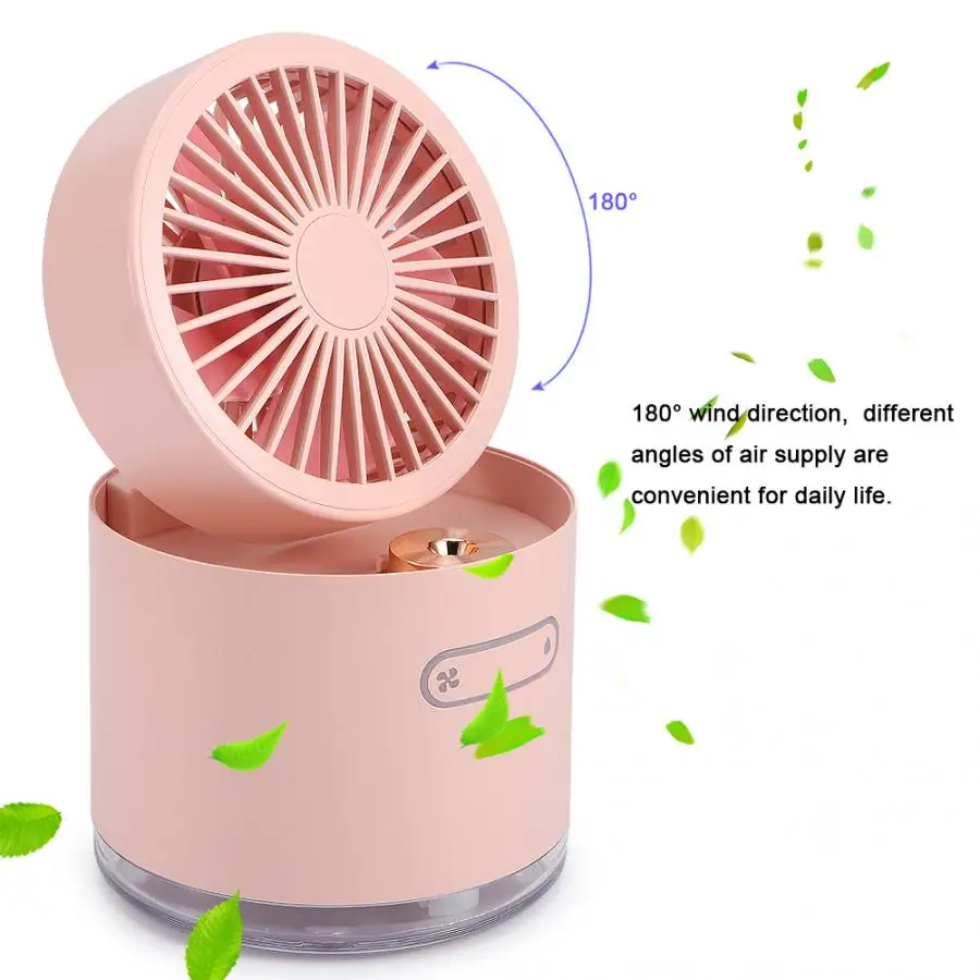 

2 in 1 Portable Mini Fan Humidifier USB Charging Silent fan Adjustable Spray Cooling Fan Air Conditioning for Home Use