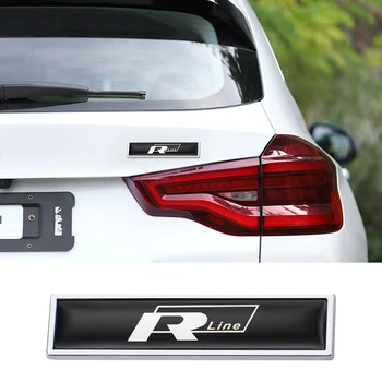 

2 Pcs 3D Metal Stickers Rline Logo Car Fender Body Trunk Badge Emblem For VW Jetta Golf GTI Polo Golf Passat Tiguan Accessories