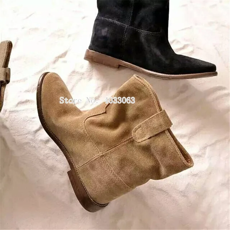 Zapatos mujer; коллекция года; ботильоны для женщин в британском стиле; винтажные замшевые ботинки; мотоциклетные ботинки без застежки; обувь осень-зима