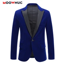 Smart Casual Blazers Men's Suit Autumn Jacket Masculino Men's Coats Velvet Hombre Solid Slim Fit Groom's Clothes Clothes MOOWNUC Smart Casual Blazers Men's Suit Autumn Jacket Masculino Men's Coats Velvet Hombre Solid Slim Fit Groom's Clothes Clothes MOOWNUC