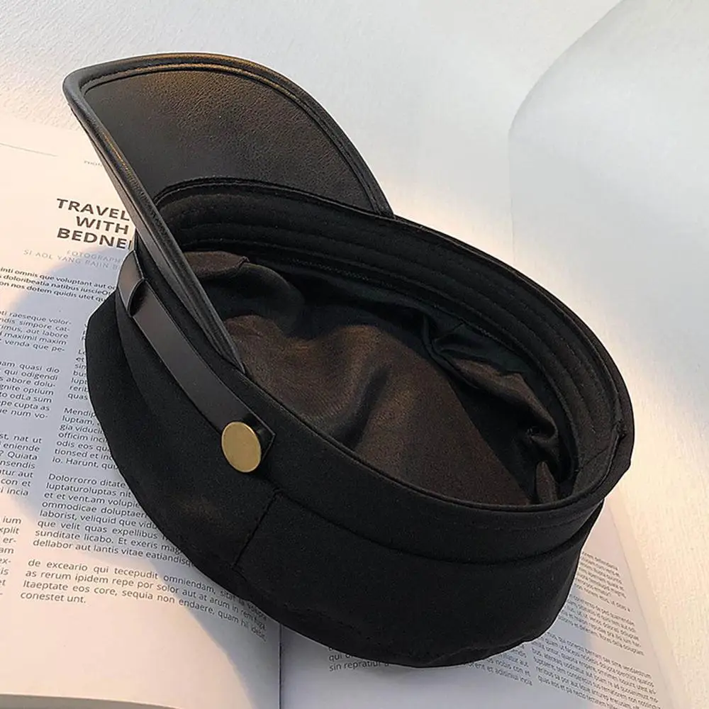 MeetLife Unisex Black Chauffeur Hat Anime Cosplay Hat Fiddler Cap Captain Limo Driver Jotaro