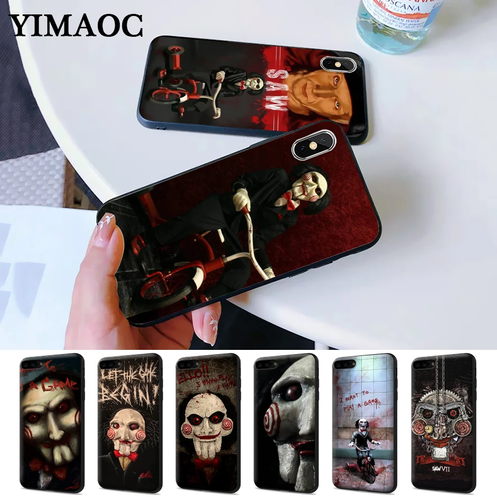 

Saw Horror Moive Ghost Remarkable Silicone Case for iPhone 5 5S 6 6S Plus 7 8 11 Pro X XS Max XR