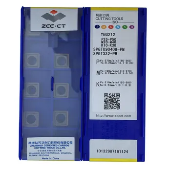 

10pcs SPGT090408-PM YBG212 U drill inserts SPGT090408 fast drilling hole saw blade use for steel and stainless steel