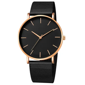 

Men Watch The New Fashion Mesh Belt Watch Europe and The Contracted Couples Quartz Watch for Men