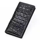 Luxus brieftasche männer lange krokodil leder brieftasche 2019 neue männer der bills ordner multi karte leder vertikale brieftasche freies verschiffen - 2