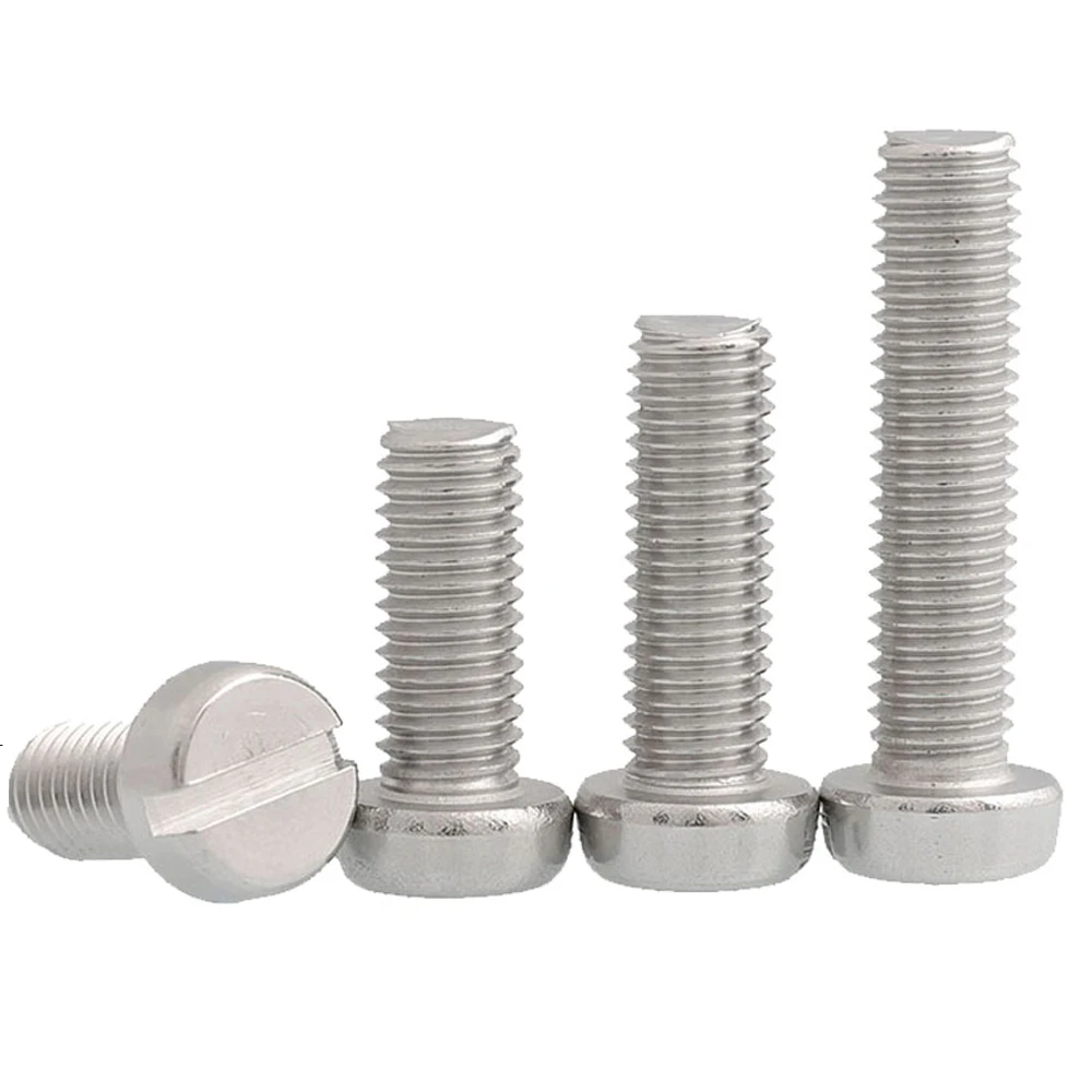 

50 Pcs 304 Stainless Steel GB67 High Quality Slotted Cap Head Slot Column Round Cheese Head Screw Bolt M1.6 M2 M2.5 M3
