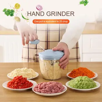 

900ML 4 Color Multifunction High Speedy Design Vegetable Fruit Twist Shredder Manual Meat Grinder Chopper Garlic Cutter