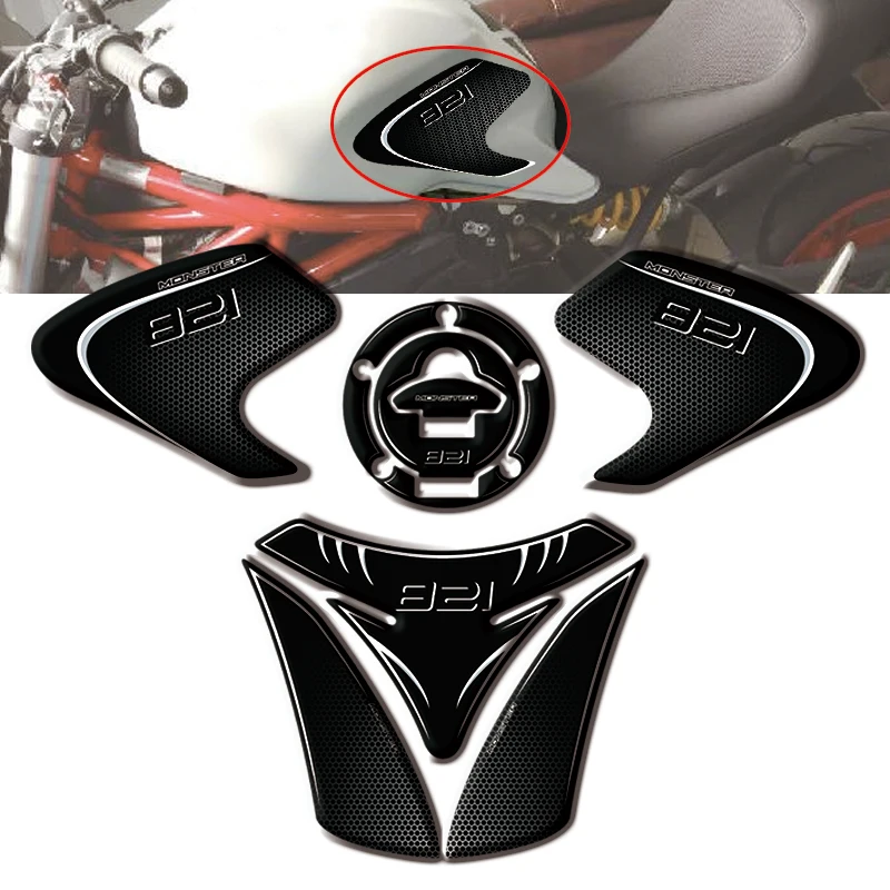 Adesivo Serbatoio Carburante Moto 3D Per Ducati Monster 821 Ducati Monster 821 Stealth