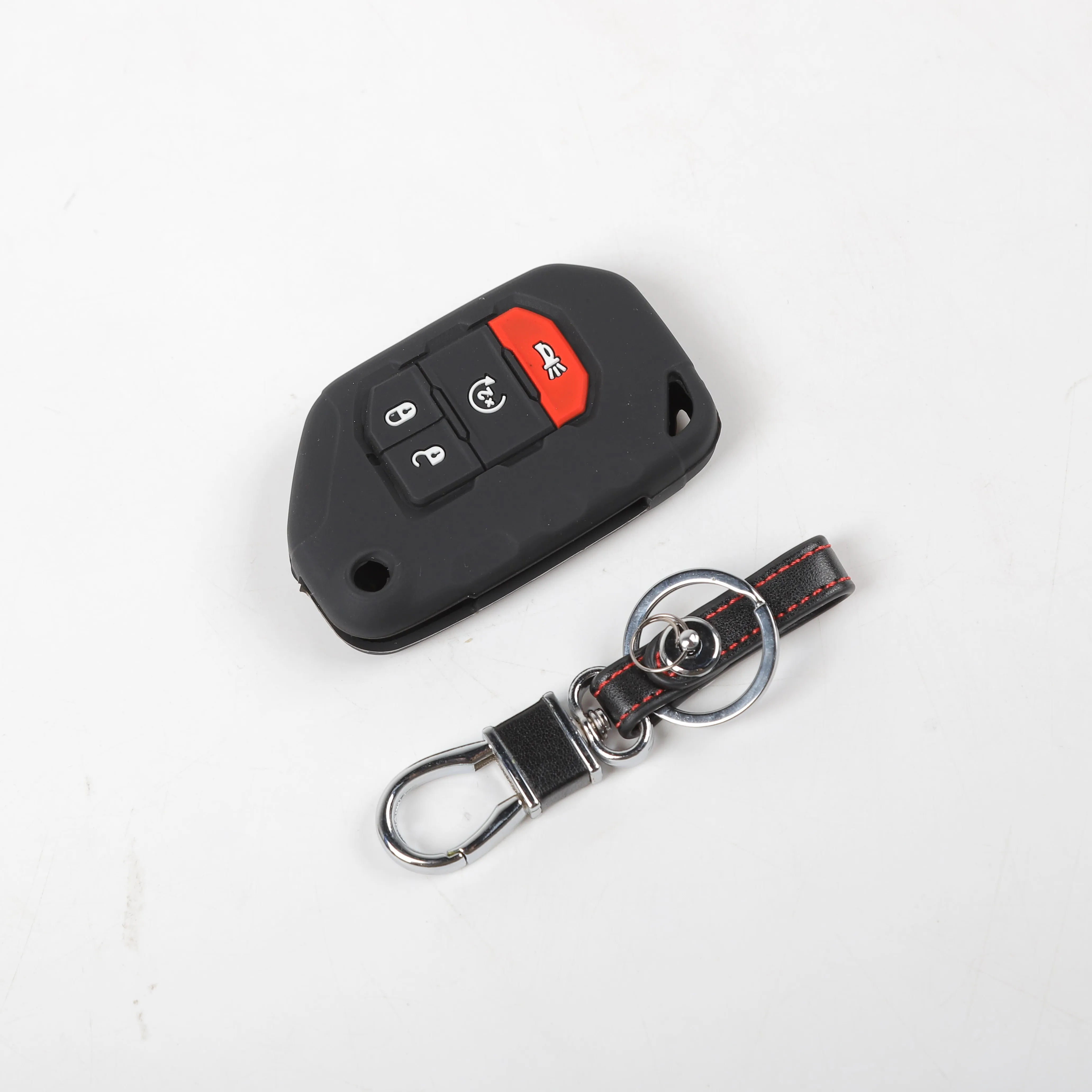 BAWA чехол для ключей Jeep Wrangler JL кожаный защитный чехол для ключей Органайзер сумка держатель для ключей для Jeep Wrangler jl аксессуары - Название цвета: F