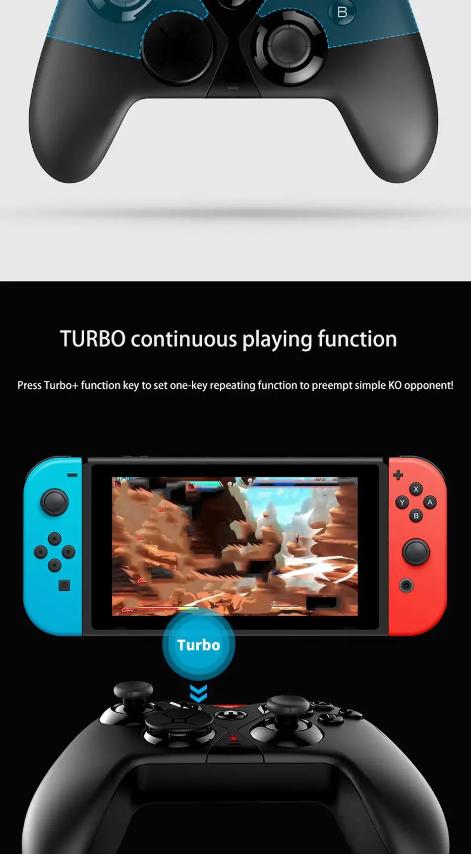 Беспроводной геймпад с вибрацией для Nintendo Switch, игровой контроллер 3D, беспроводной bluetooth геймпад для мобильных игр, смартфонов, ПК