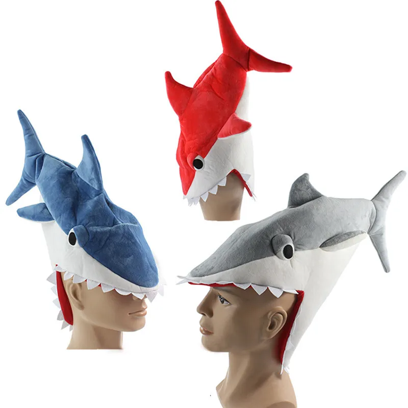 Halloween funny originality Aquarium shark piranha fish hat plush 