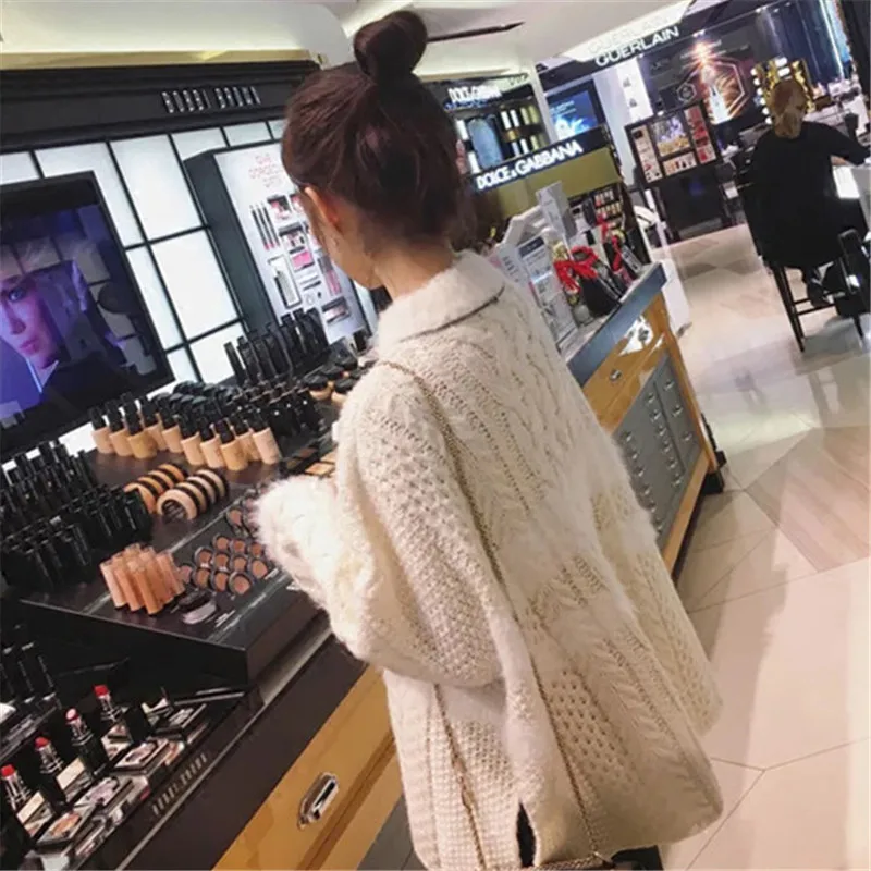 RUGOD, новинка, зимний теплый пуловер, женский свитер с круглым вырезом, толстый вязаный пуловер, Модный женский элегантный повседневный мягкий свитер, топы