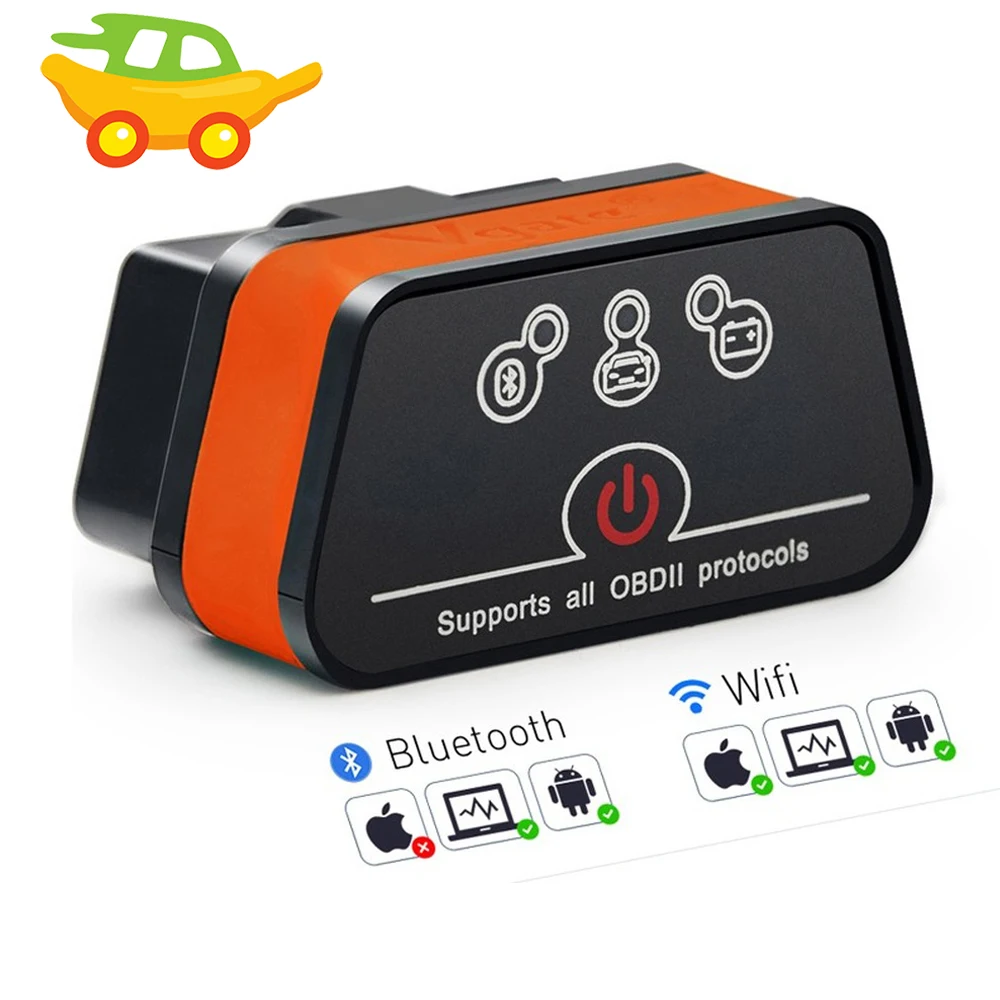 

Vgate iCar2 ELM327 obd2 Bluetooth scanner elm 327 V2.1 obd 2 wifi icar 2 auto diagnostic scanner for android/PC/IOS code reader
