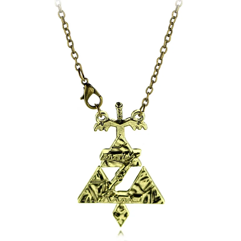 

10PCS/LOT Europe and The United States Around The Game Zelda Logo Necklace The Legend of Zelda Alloy Pendant Jewelry Pendant