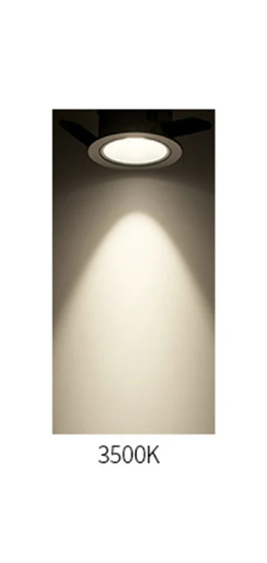 Светодиодный точечный светильник встроенный, потолочный светильник 15 Вт 10 Вт 7 Вт домашняя гостиная прихожая Простая Регулируемая и вращающаяся CREE COB светильник - Испускаемый цвет: 3500k
