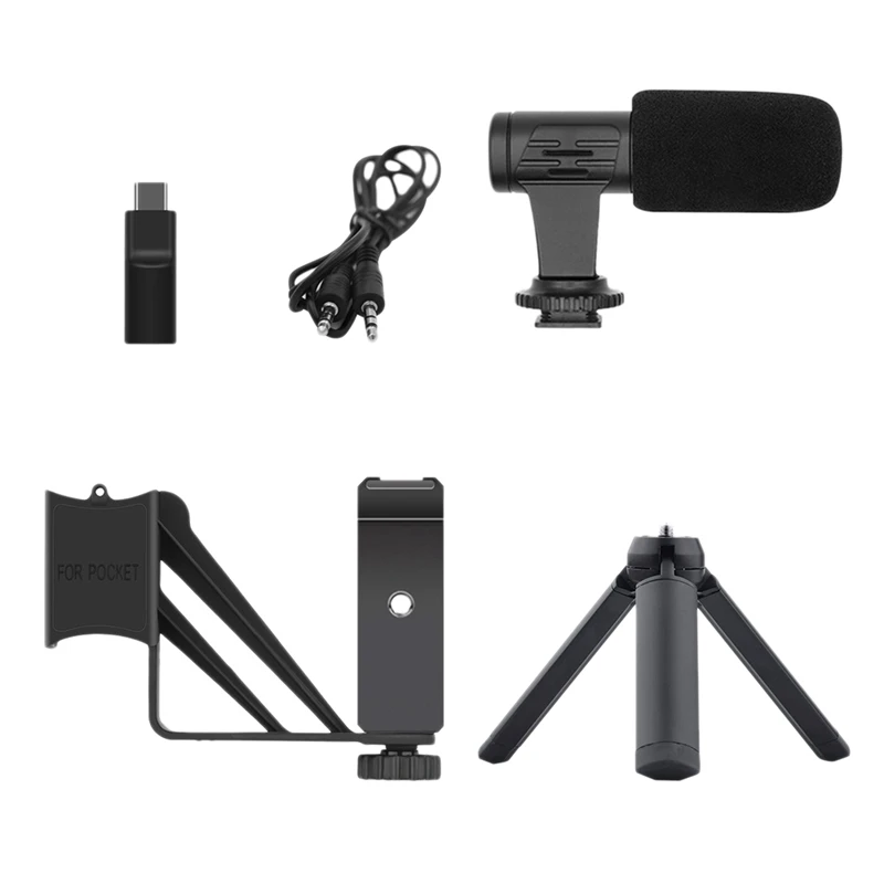 

for Pocket Phone Mount Folding Tripod 3.5mm Mic Adapter Microphone Data Cable for DJI Osmo Pocket Camera Extension Accessories