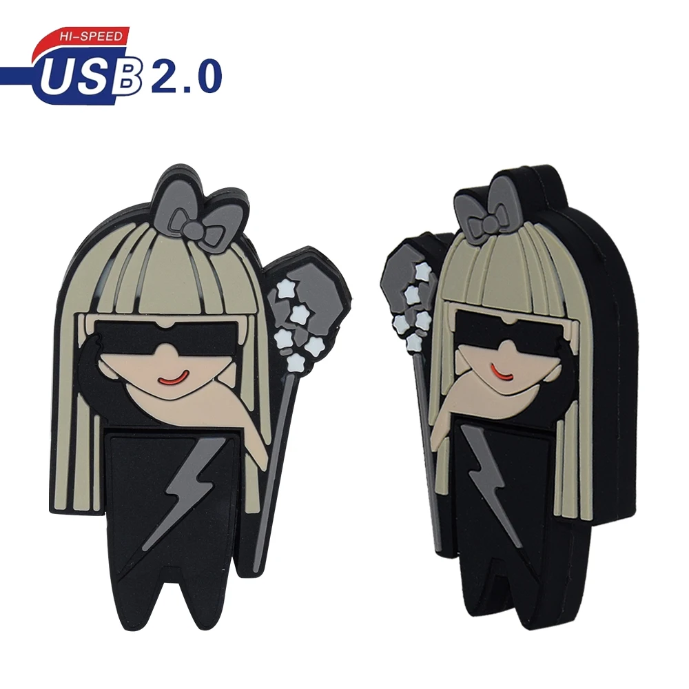 cartoon Beautiful girl Usb 2.0 flash drive 128gb 4gb Pendrive U Disk 8Ggb 16gb 32gb 64gb usb memory stick external storage | Компьютеры и