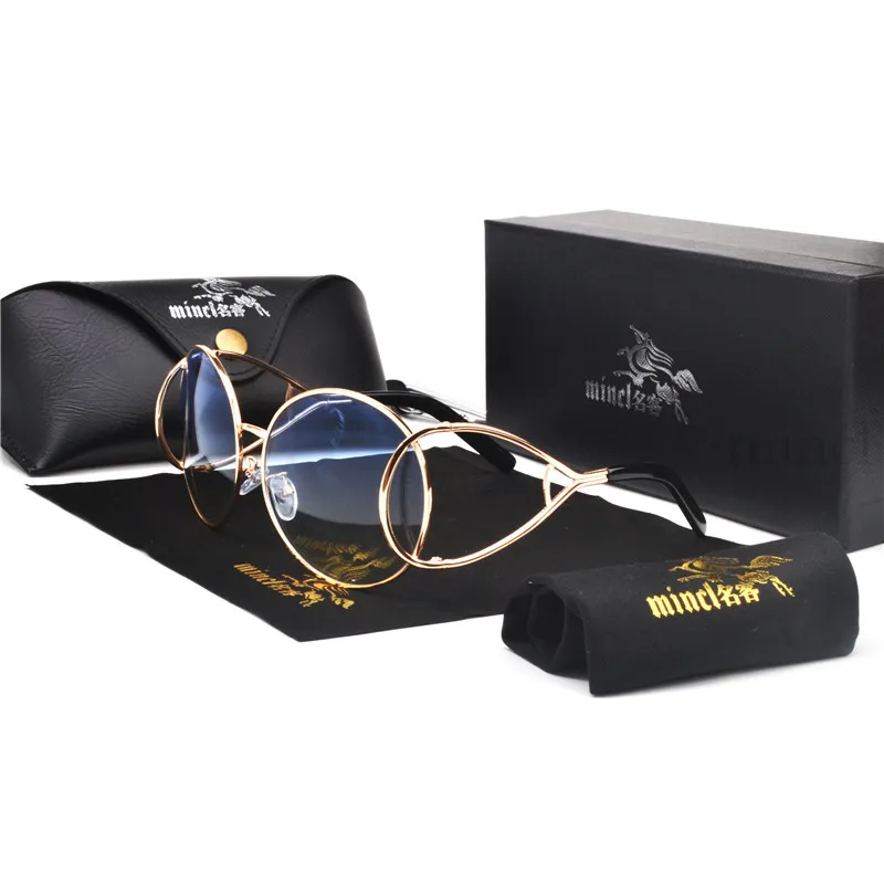 ound Sunglasses Women Luxury Brand Red Frame Eyewear Clear Lens Sunglasses Men Shades Oversized punk sunglasses NX