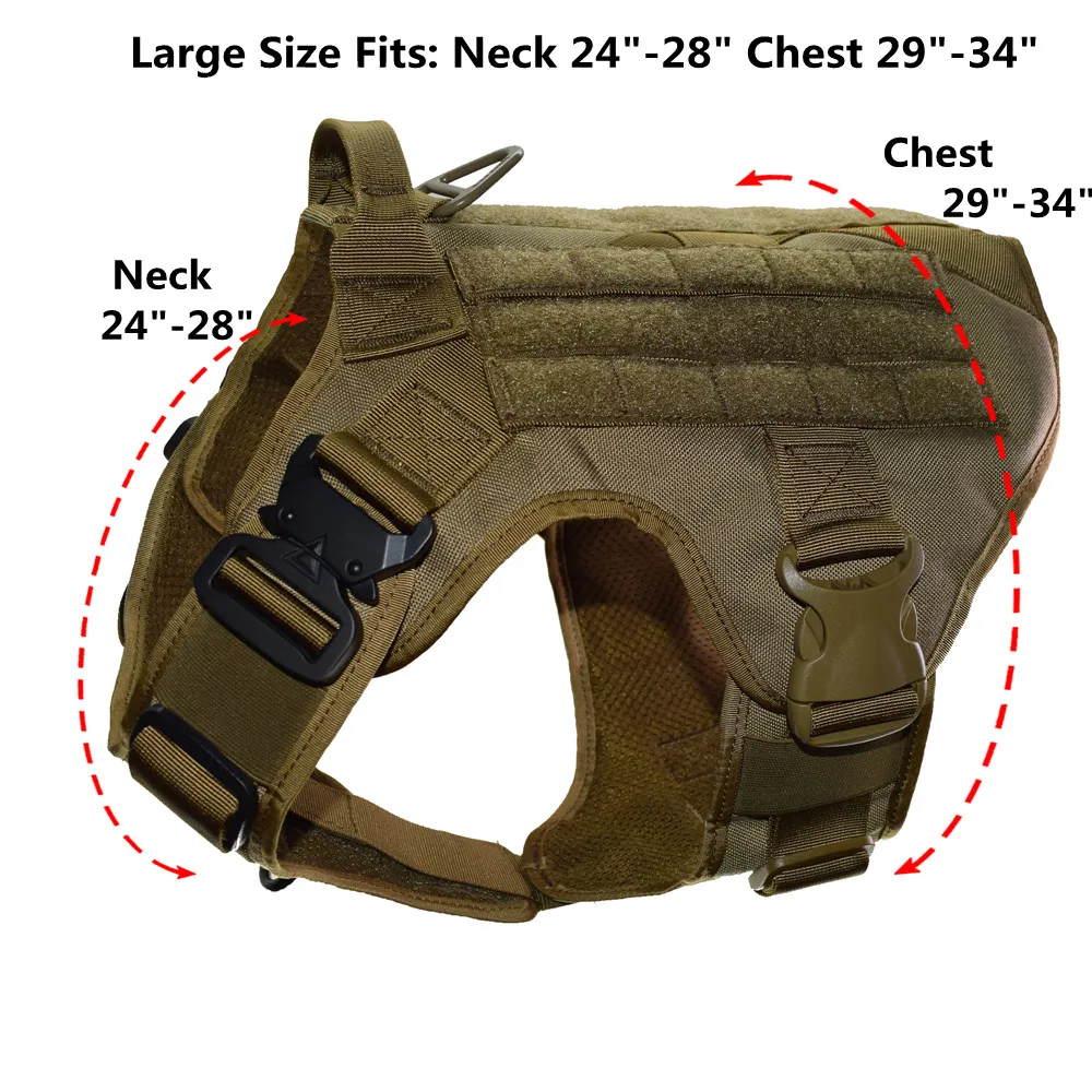 Тактическая Военная дышащая одежда для собак, шлейка, регулируемый размер, тренировочный охотничий жилет для собак Molle, жгут для немецкой овчарки