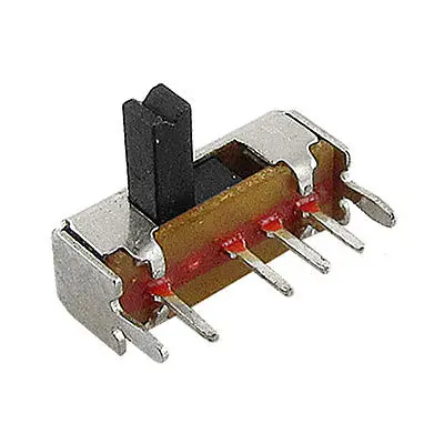 10x Панель PCB 4 Pin 3 позиции 1P3T SP3T небольшой ползунковый Переключатель боковой ручка 0.5A с алюминиевой крышкой, 50В DC