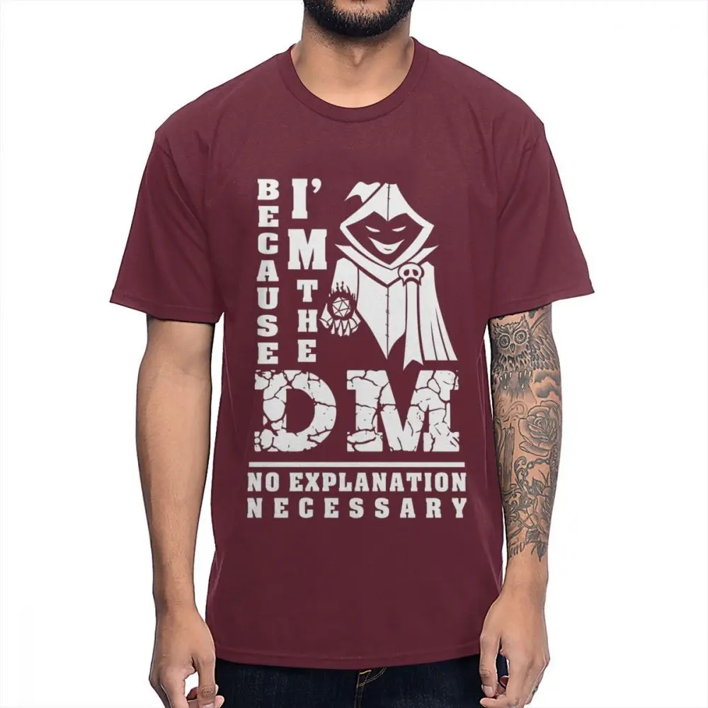 Коричневый Для мужчин драконы Винтаж DM игра масте Футболка Мода натуральный хлопок лето мягкий короткий рукав - Цвет: Коричневый