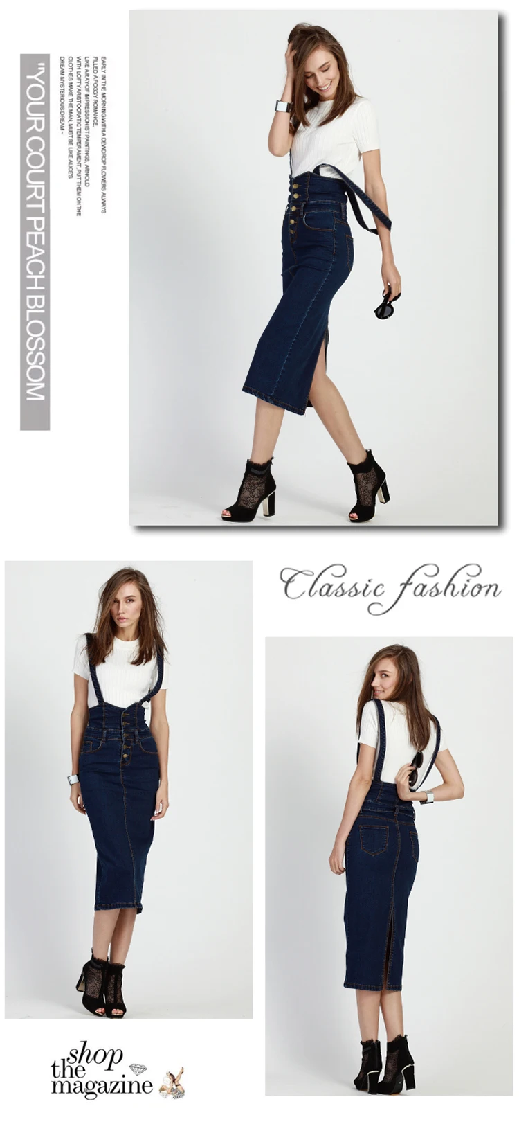 Plus Size Long Denim Skirt Saia Faldas Women High Waist Slim Step Skinny Pencil Maxi Midi Jeans Skirt Saias Longas Skirts
