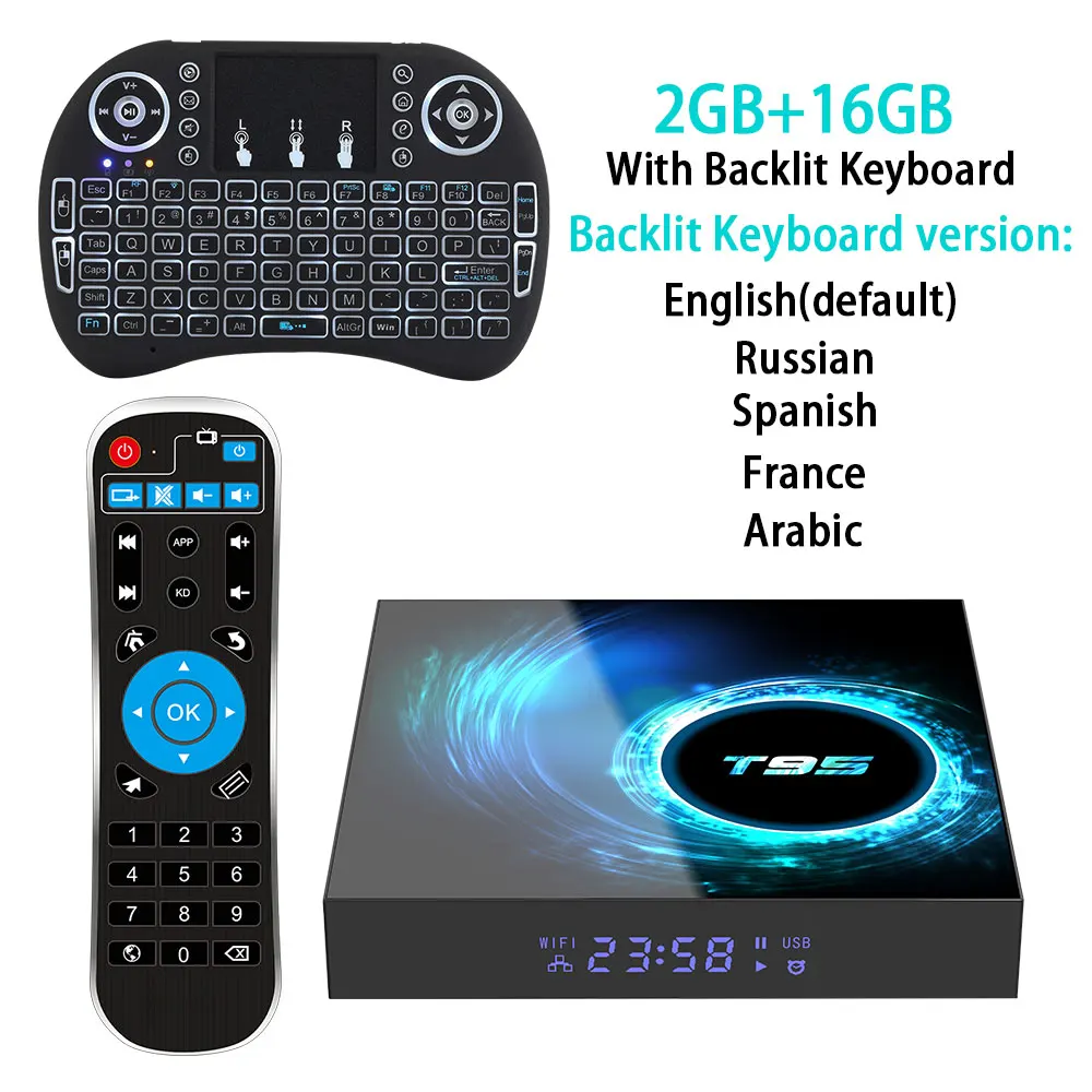 16G keyboard Android 10,0 ТВ приставка 4 ГБ 32 ГБ 64 Гб Youtube Netflix H616 четырехъядерный 1080P H.265 6K Wifi 2,4G& 5,8G медиаплеер телеприставка - Цвет: 16G keyboard