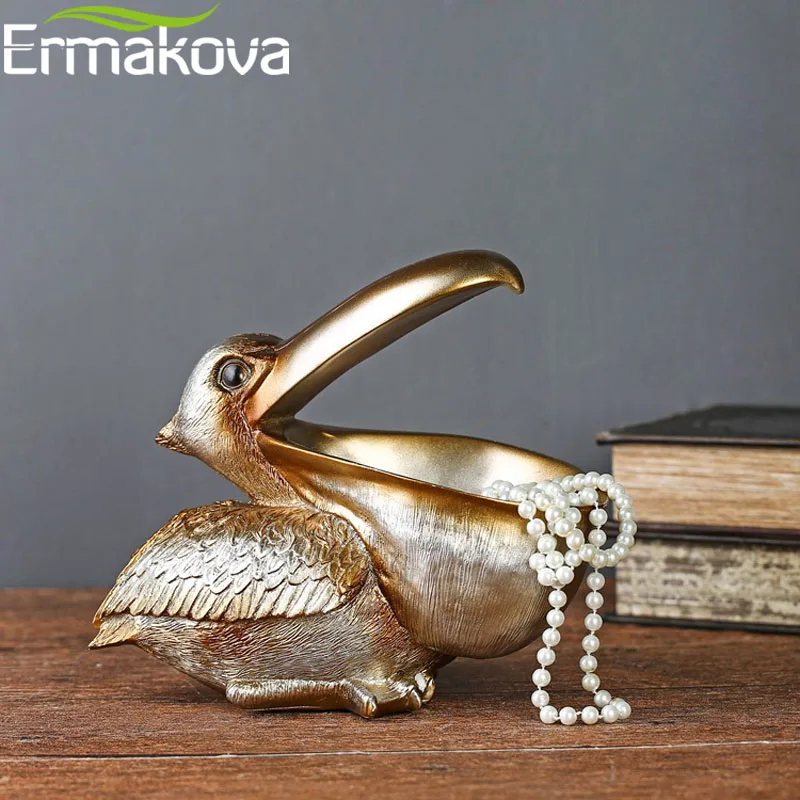 Ермакова нордическая Статуэтка Тукан ювелирное изделие для хранения ключей креативная статуя большой птицы из смолы домашний декор для офисного стола