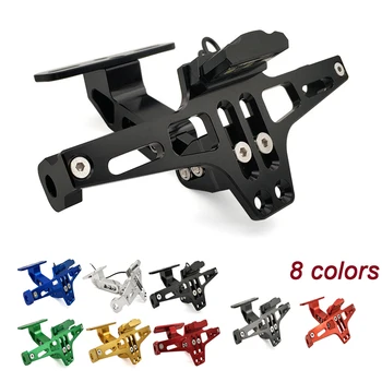 

For Suzuki tl 1000 GS1000 GS500E GSX250 GSX550 Universal Motorcycle Adjustable Angle License Plate Holder Bracket CNC Aluminum