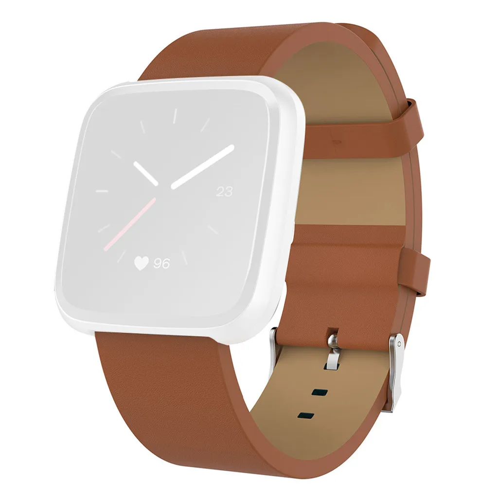 C Роскошный кожаный ремешок Сменные аксессуары браслеты ремни для Fitbit Versa 2 Браслет Смарт-аксессуары для часов браслет - Цвет: C