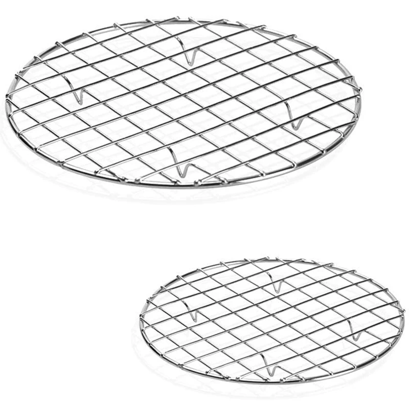 2 Pack Round Cooling Racks, Cooking Racks, Baking Grills, Oven Racks, 304 Stainless Steel (10½